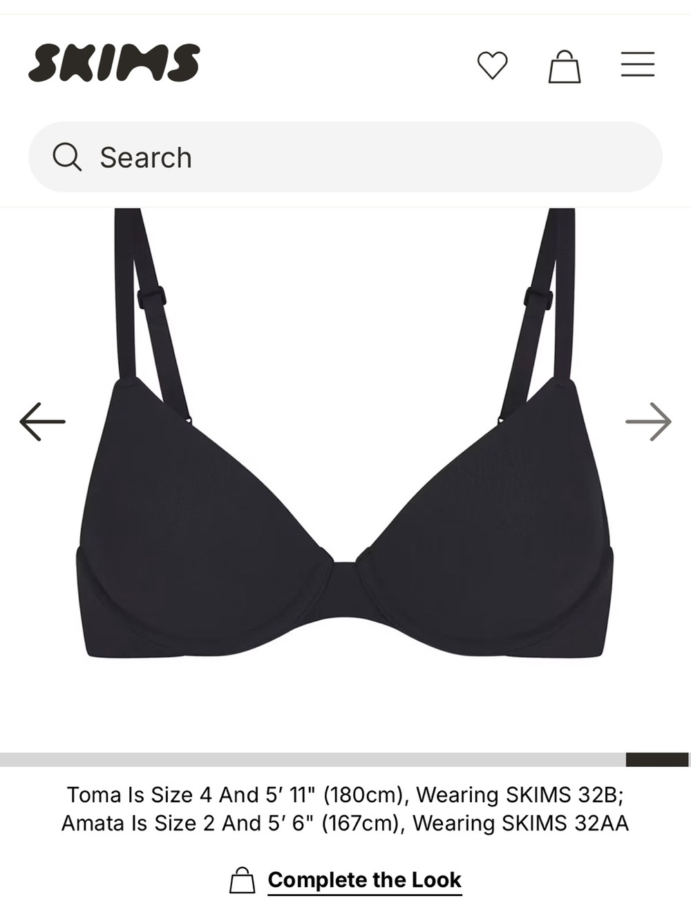 SKIMS Black T-Shirt Bra - Everyday Smooth Support